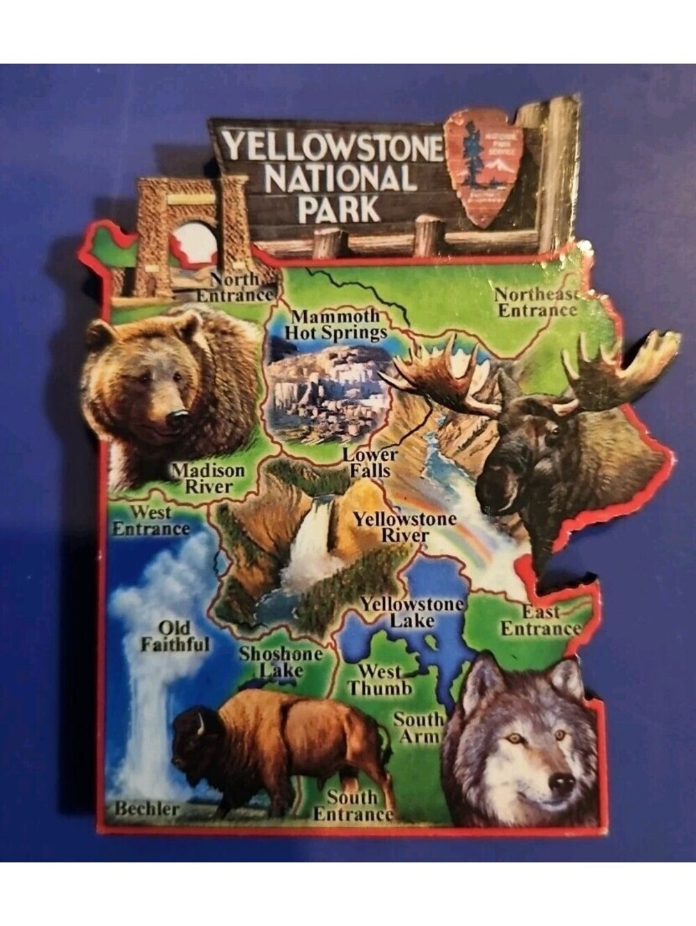 Yellostone National Park Magnet 3.5" X 3"